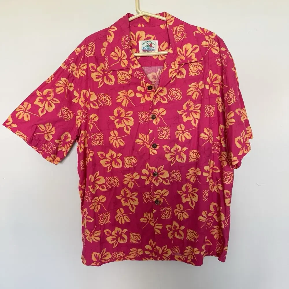 Paradise On A Hanger Mens Shirt XXL Made In USA Aloha Hawaiian Resortwear Camp
